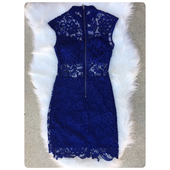 B. Darlin Royal Blue Lace Dress - Picture 2 of 7